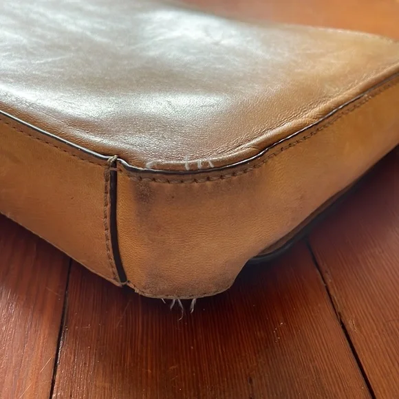 Loeffler Randall Camel Calfhair Crossbody Lock Bag - Picture 10 of 16